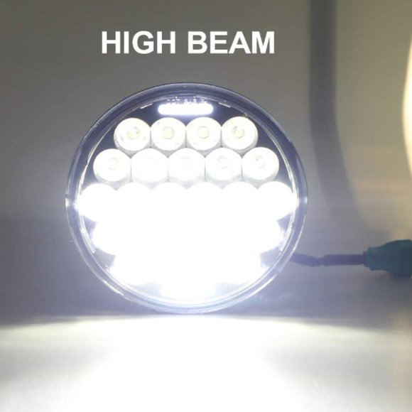 5-3/4" Motorcycle Super Wide LED Headlight Projector DOT Approved - Picture 3 of 5